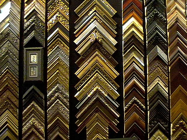 Just some of the over 3000 frames offerd at Framing Arts
